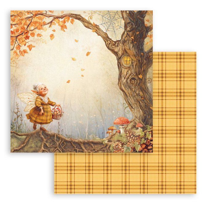 Papier scrapbooking, 30.5x30.5cm, Whispering woods  - Stamperia - 10 feuilles
