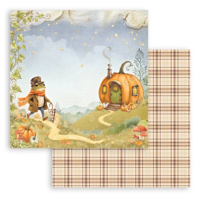 Papier scrapbooking, 30.5x30.5cm, Whispering woods  - Stamperia - 10 feuilles