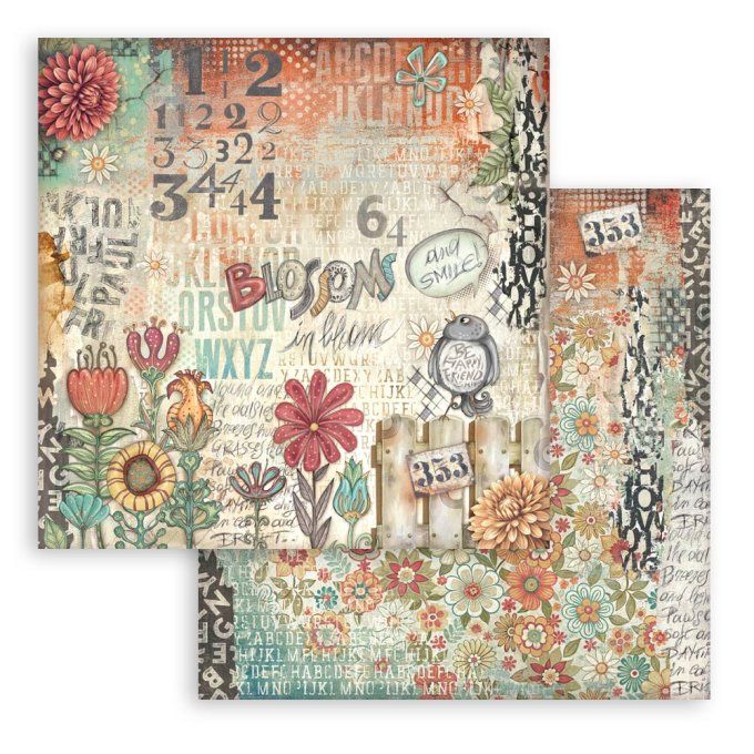 Papier scrapbooking, 30.5x30.5cm, Furry friends  - Stamperia - 10 feuilles