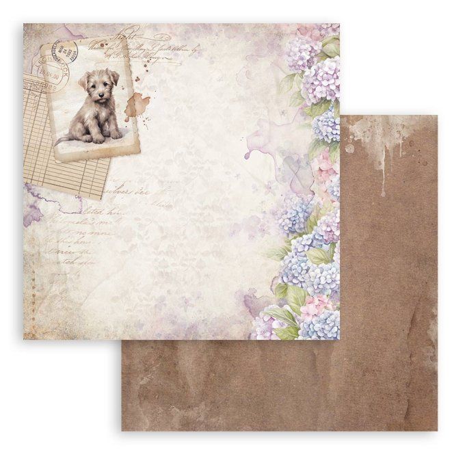 Papier scrapbooking, 30.5x30.5cm, Quiet days  - Stamperia - 10 feuilles 