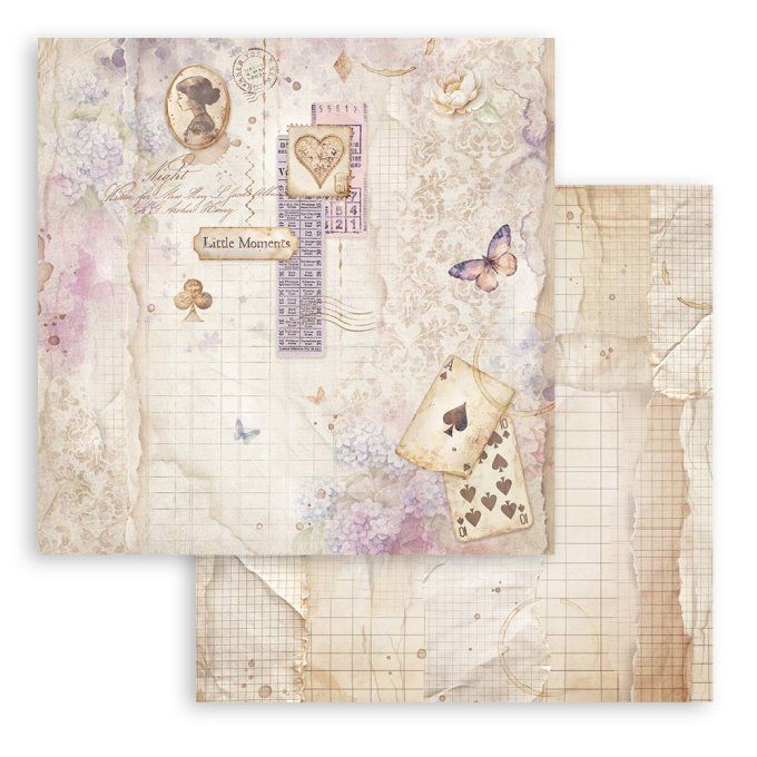 Papier scrapbooking, 30.5x30.5cm, Quiet days  - Stamperia - 10 feuilles 