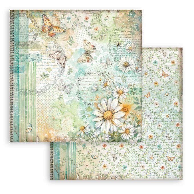 Papier scrapbooking, 30.5x30.5cm, Daisy art, Stamperia