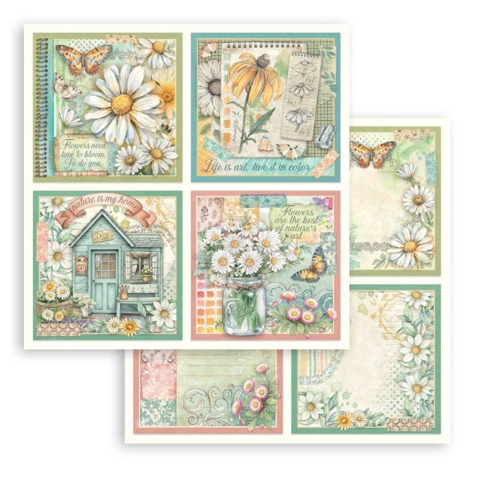 Papier scrapbooking, 30.5x30.5cm, Daisy art, Stamperia