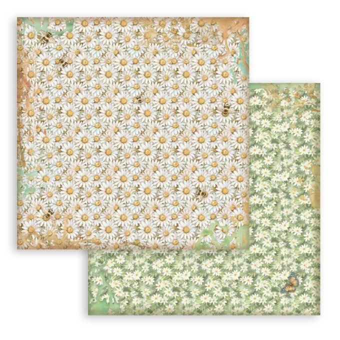 Papier scrapbooking, 30.5x30.5cm, Daisy art, Stamperia - Fonds