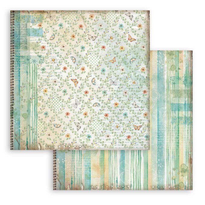 Papier scrapbooking, 30.5x30.5cm, Daisy art, Stamperia - Fonds