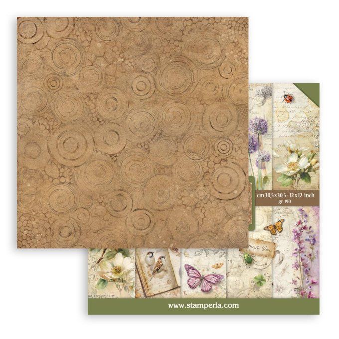 Papier scrapbooking, 10 feuilles, 30x30cm, All around  - Stamperia 