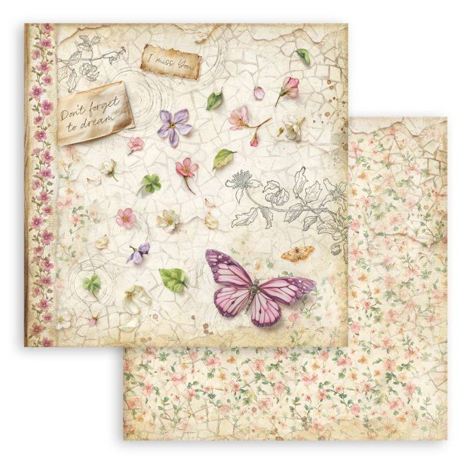 Papier scrapbooking, 10 feuilles, 30x30cm, All around  - Stamperia 