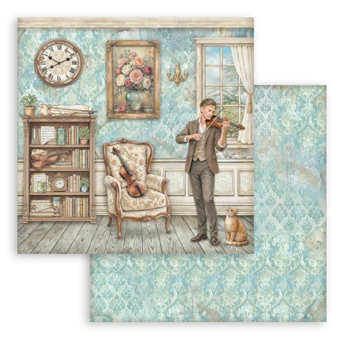 Papier scrapbooking, 30.5x30.5cm, Symphony, Stamperia - 10 feuilles