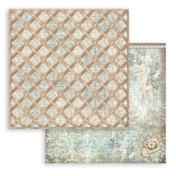 Papier scrapbooking, 30.5x30.5cm, White christmas  - Stamperia - 10 feuilles  - Backgrounds