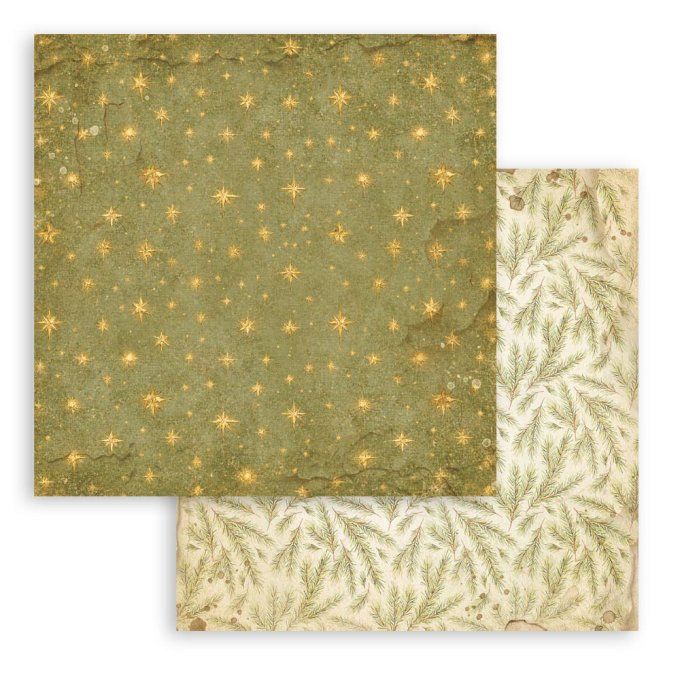 Papier scrapbooking, 30.5x30.5cm, Silent night  - Stamperia - 10 feuilles - Backgrounds