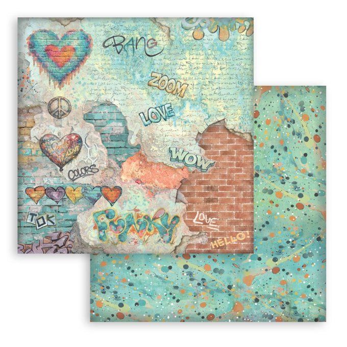 Papier scrapbooking, 30.5x30.5cm, Furry friends 2 - Stamperia - 10 feuilles - Background