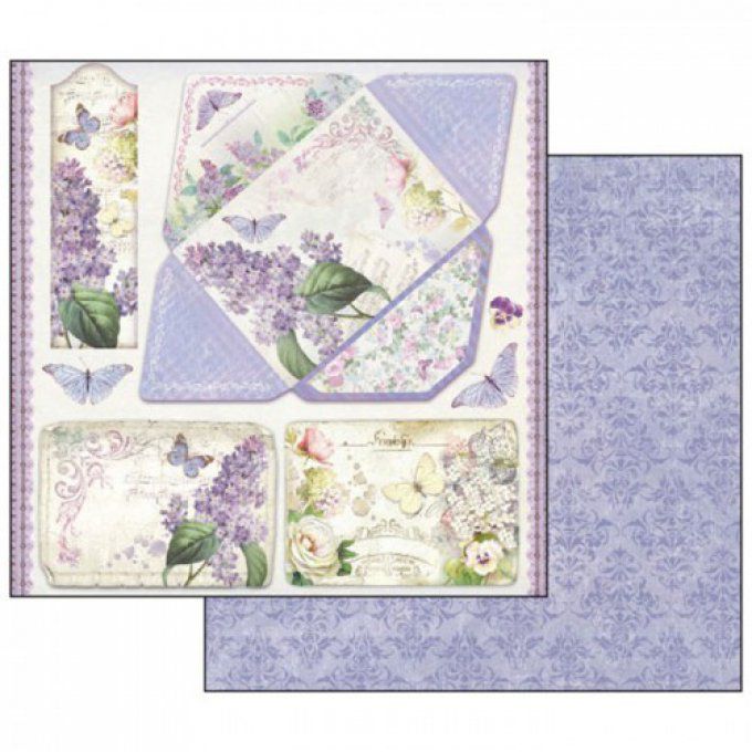 Papier scrapbooking, 30.5x30.5cm, Lilac