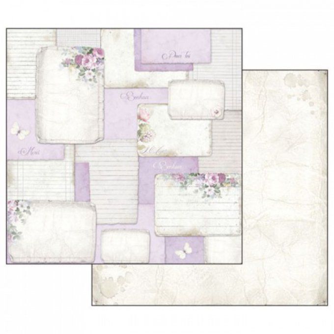 Papier scrapbooking, 30.5x30.5cm, Lilac