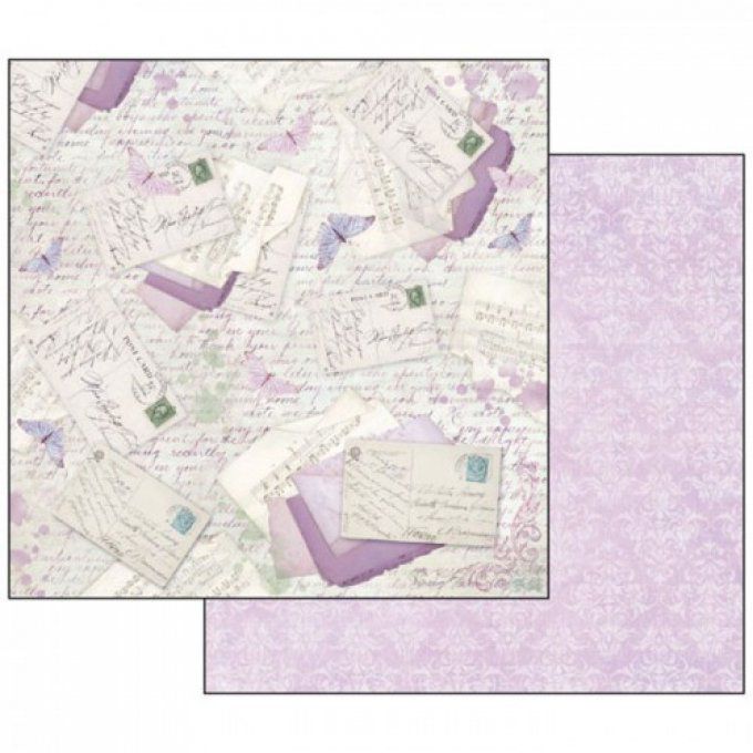 Papier scrapbooking, 30.5x30.5cm, Lilac