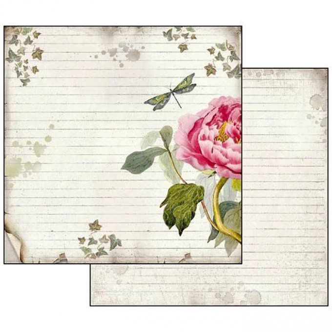 Papier scrapbooking, 30.5x30.5cm, Letters & Flowers, Stamperia