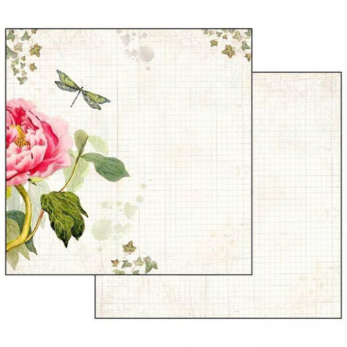 Papier scrapbooking, 30.5x30.5cm, Letters & Flowers, Stamperia