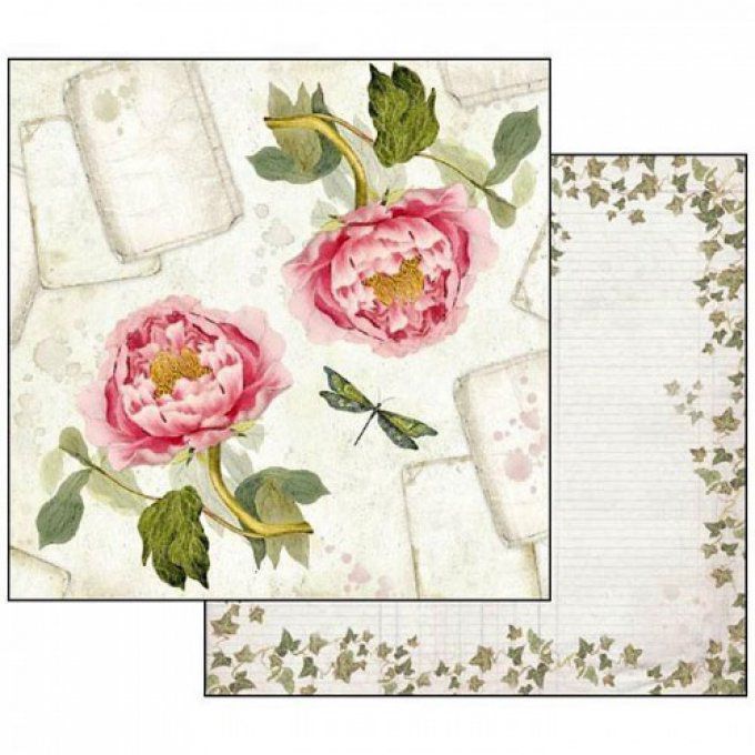 Papier scrapbooking, 30.5x30.5cm, Letters & Flowers, Stamperia