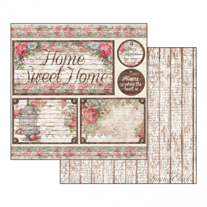 Papier scrapbooking, 30.5x30.5cm, Roses&Laces, Stamperia