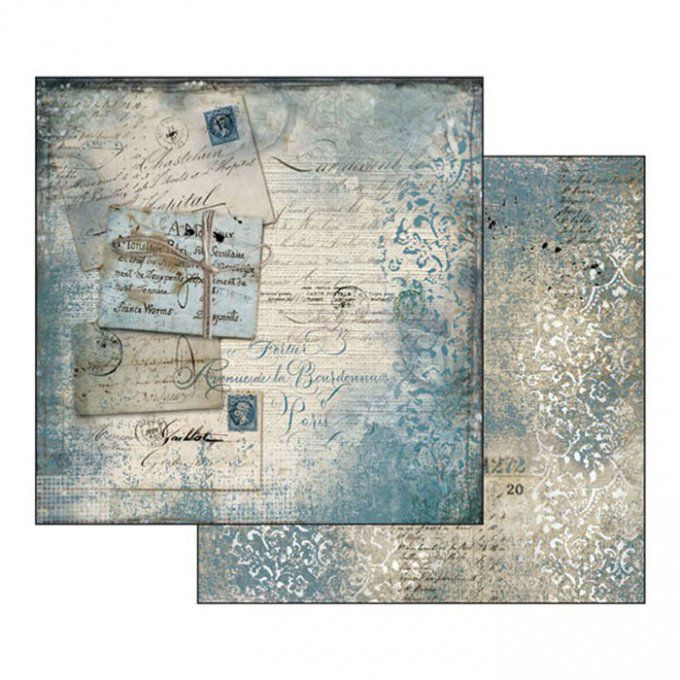 Papier scrapbooking, 30.5x30.5cm, Blues, Stamperia