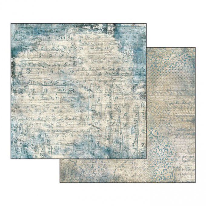 Papier scrapbooking, 30.5x30.5cm, Blues, Stamperia