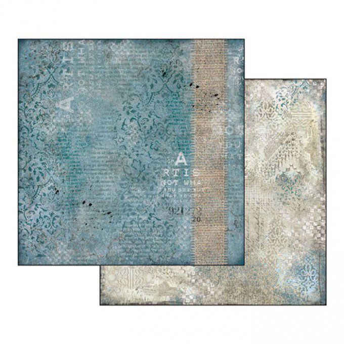 Papier scrapbooking, 30.5x30.5cm, Blues, Stamperia