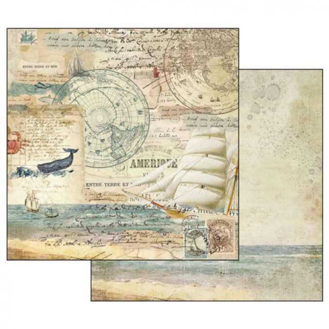 Papier scrapbooking, 30.5x30.5cm, Around the World, Stamperia