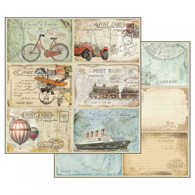 Papier scrapbooking, 30.5x30.5cm, Around the World, Stamperia