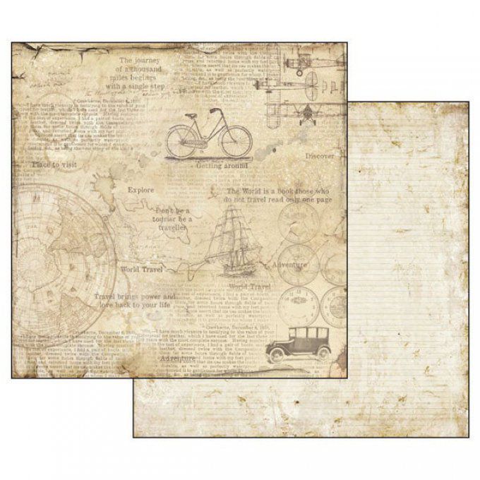 Papier scrapbooking, 30.5x30.5cm, Around the World, Stamperia