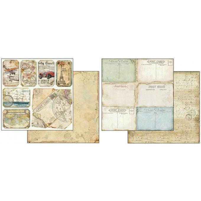 Papier scrapbooking, 30.5x30.5cm, Around the World, Stamperia