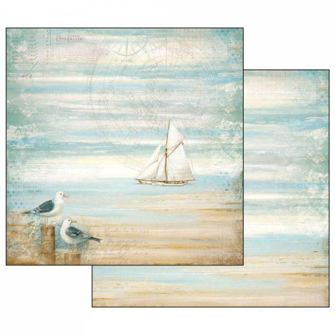 Papier scrapbooking, 30.5x30.5cm, Sea Land, Stamperia