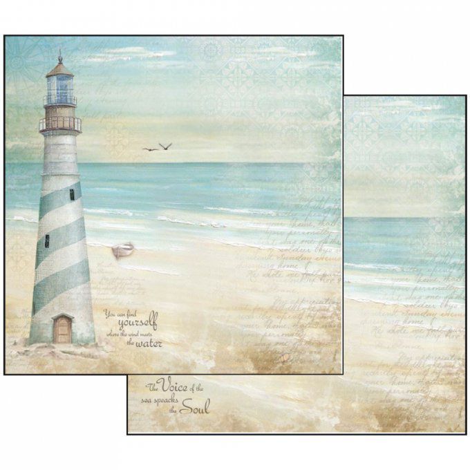 Papier scrapbooking, 30.5x30.5cm, Sea Land, Stamperia