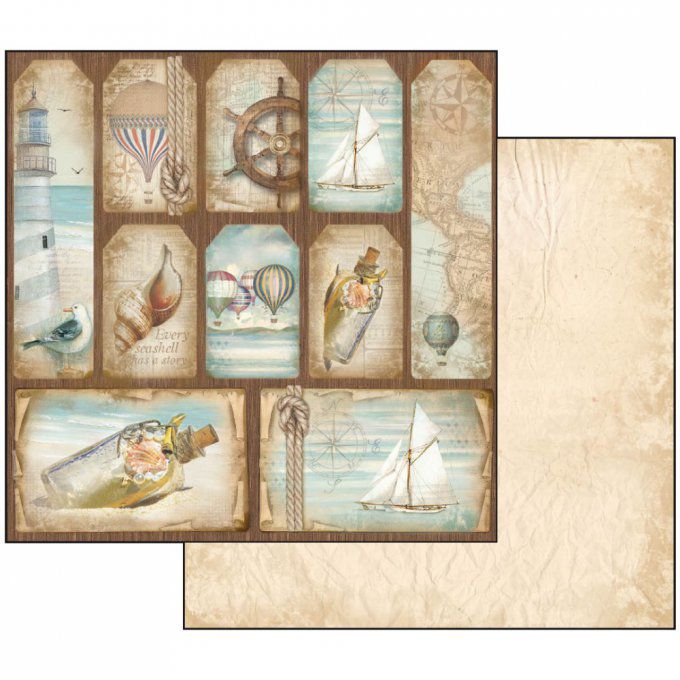 Papier scrapbooking, 30.5x30.5cm, Sea Land, Stamperia