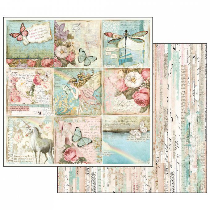 Papier scrapbooking, 30.5x30.5cm, Wonderland, Stamperia