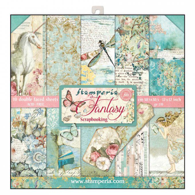 Papier scrapbooking, 30.5x30.5cm, Wonderland, Stamperia