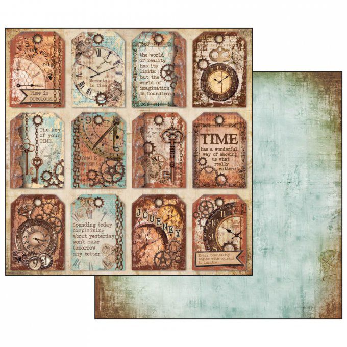 Papier scrapbooking, 30.5x30.5cm, Clockwise, Stamperia