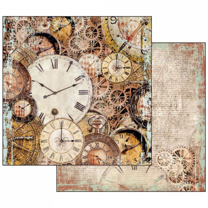 Papier scrapbooking, 30.5x30.5cm, Clockwise, Stamperia