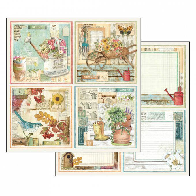 Papier scrapbooking, 30.5x30.5cm, Garden, Stamperia