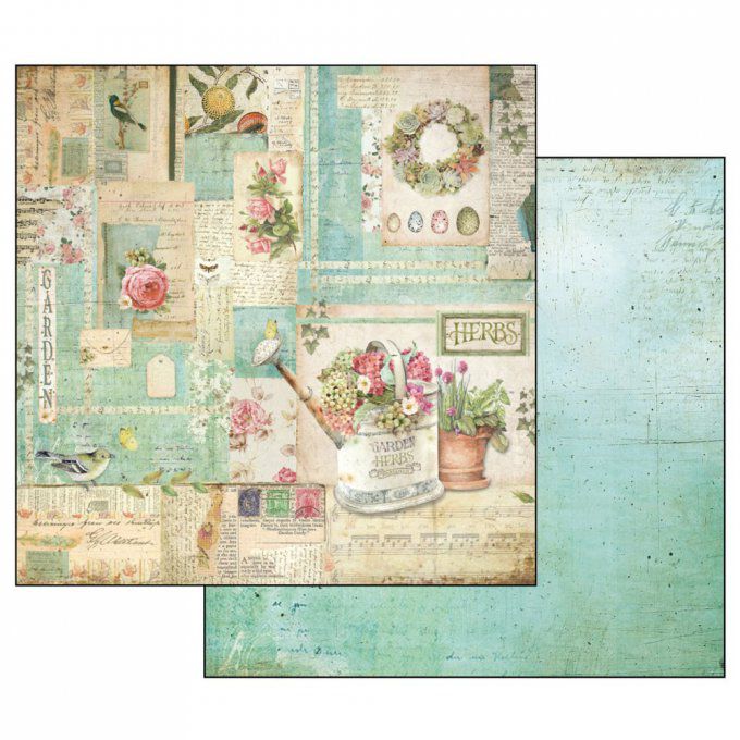 Papier scrapbooking, 30.5x30.5cm, Garden, Stamperia