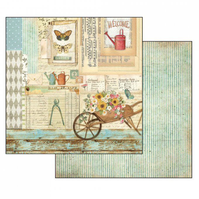 Papier scrapbooking, 30.5x30.5cm, Garden, Stamperia