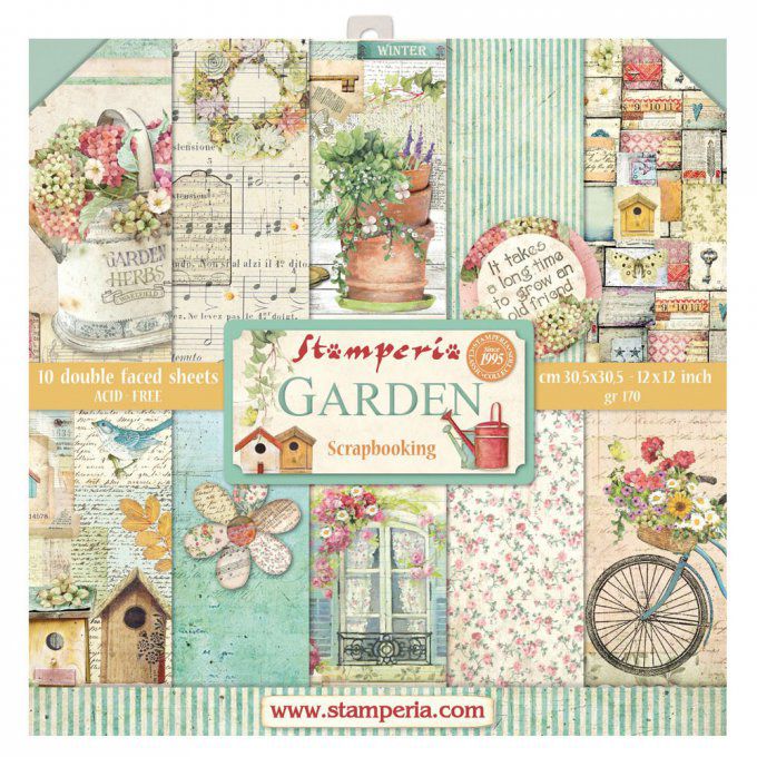 Papier scrapbooking, 30.5x30.5cm, Garden, Stamperia