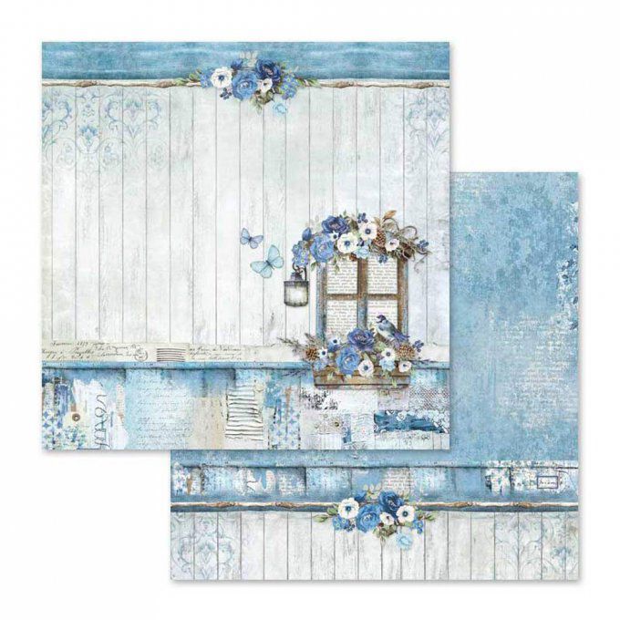 Papier scrapbooking, 30.5x30.5cm, Blue Land, Stamperia