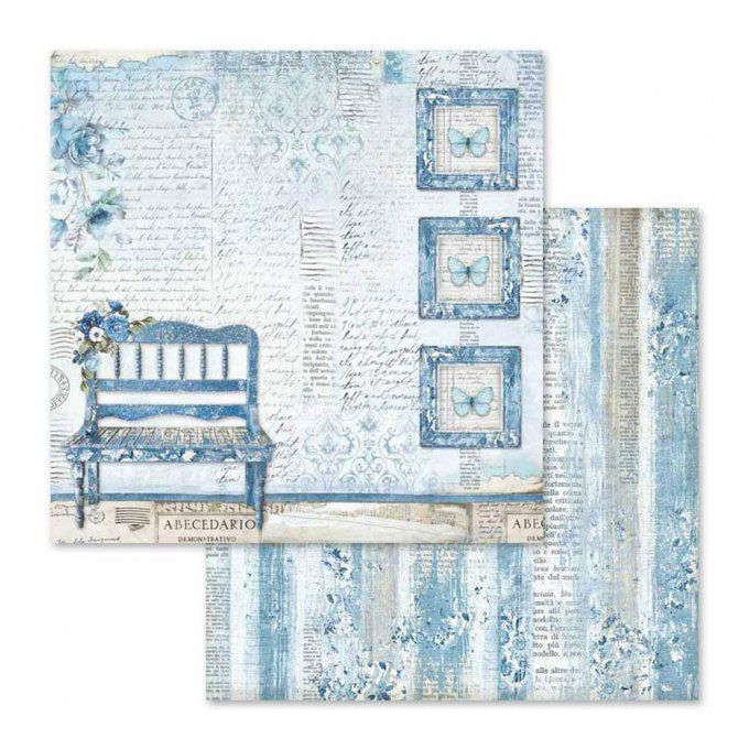 Papier scrapbooking, 30.5x30.5cm, Blue Land, Stamperia