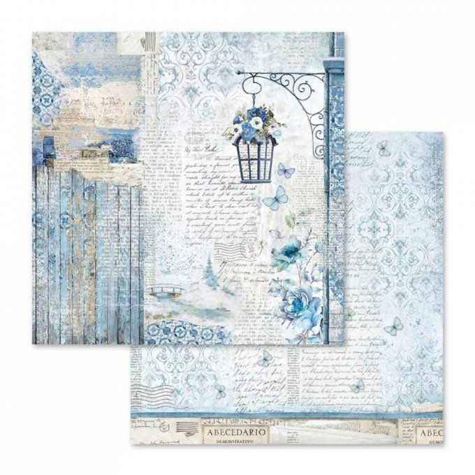 Papier scrapbooking, 30.5x30.5cm, Blue Land, Stamperia