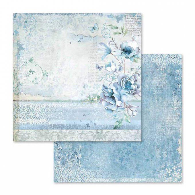 Papier scrapbooking, 30.5x30.5cm, Blue Land, Stamperia