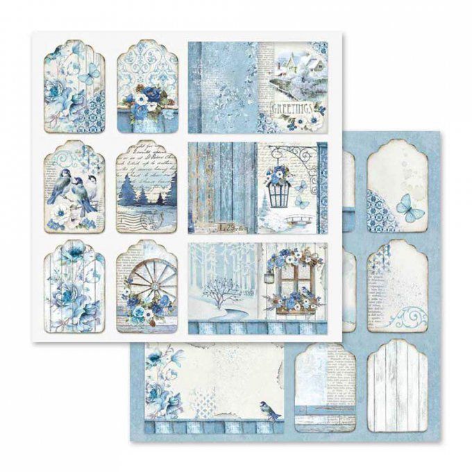 Papier scrapbooking, 30.5x30.5cm, Blue Land, Stamperia