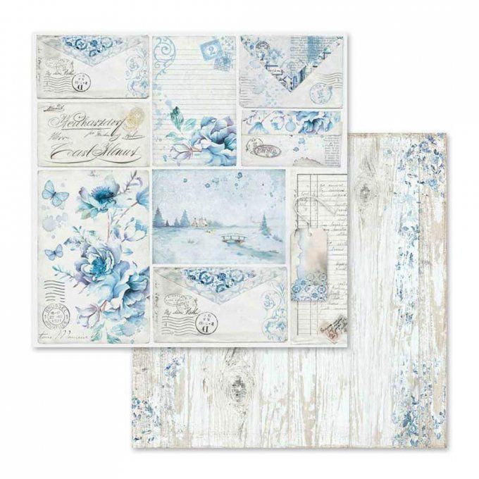 Papier scrapbooking, 30.5x30.5cm, Blue Land, Stamperia