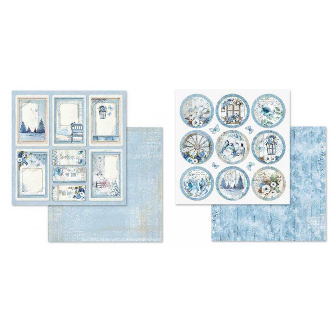 Papier scrapbooking, 30.5x30.5cm, Blue Land, Stamperia