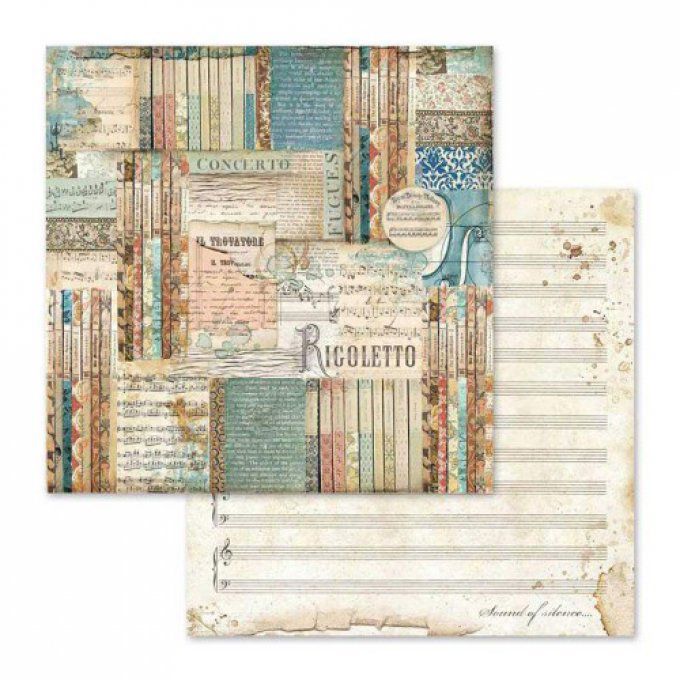 Papier scrapbooking, 30.5x30.5cm, Music, Stamperia