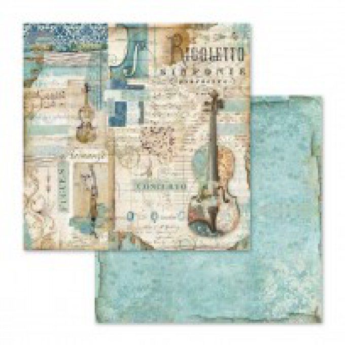 Papier scrapbooking, 30.5x30.5cm, Music, Stamperia