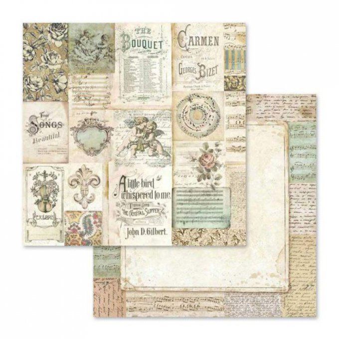 Papier scrapbooking, 30.5x30.5cm, Music, Stamperia